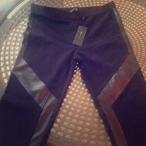 BCBG faux leather leggings