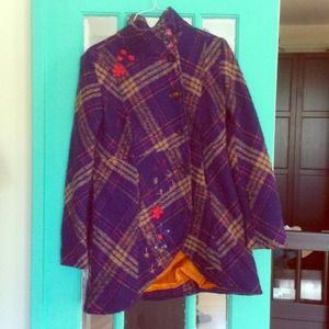 *SALE $50 to $20* Desigual "Life is Happy" Peacoat