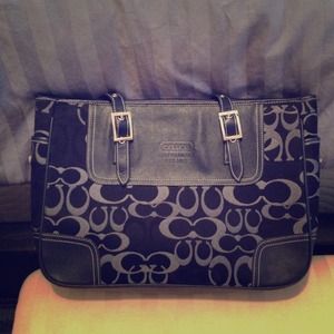 Coach navy handbag large