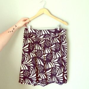 Anthropologie Graphic Skirt