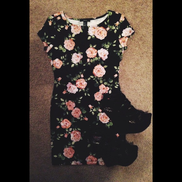 Forever 21 floral bodycon dress