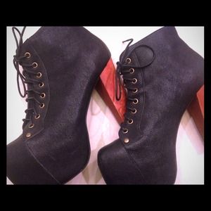 Jeffrey Campbell Lita Booties Black Size 8.5