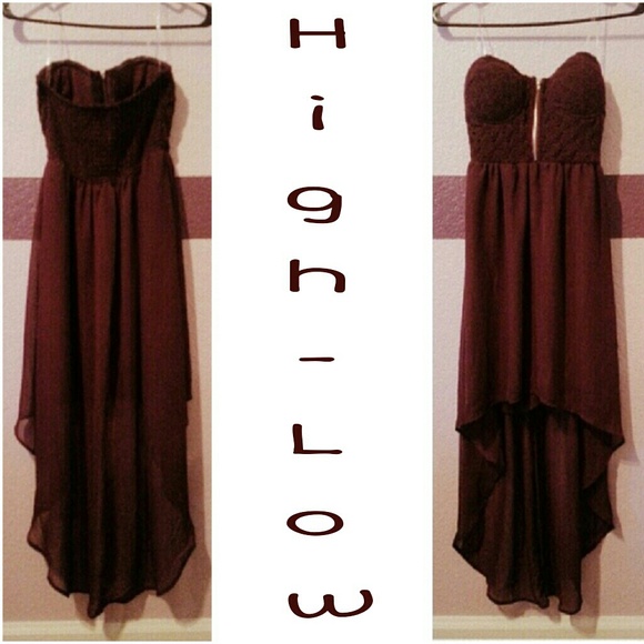 M a r o o n   high-low dress!