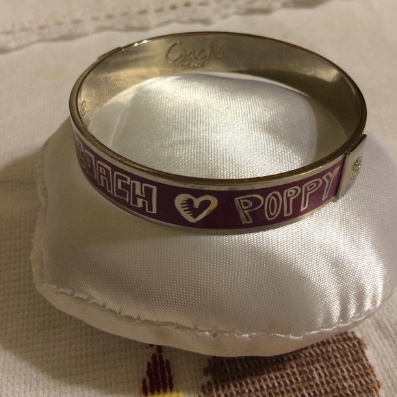 NEW COACH POPPY BRACELET PURPLE AND SILVER