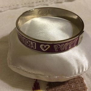 NEW COACH POPPY BRACELET PURPLE AND SILVER
