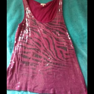 Pink Sequin Zebra Top🚫sold🚫