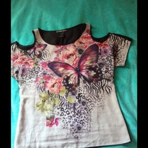 Multi Colored Butterfly Top🚫sold🚫