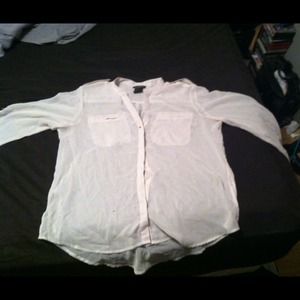 Cream Chiffon Blouse.