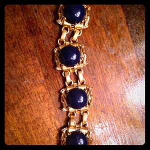 Navy and brass jcrew cabachone bracelet