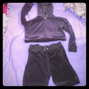 Navy NY & Co. Velour Sweatsuit