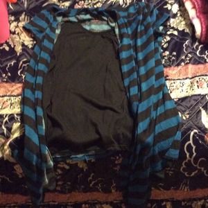 Striped shirt with black shirt