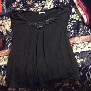 Black sequined top