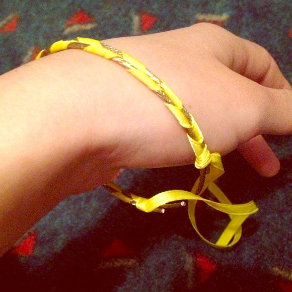 Gold Metal Ribbon Wrap Bracelet