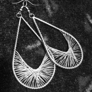 Silver Wire Woven Earrings