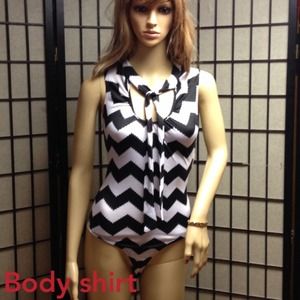 Black & white body shirt