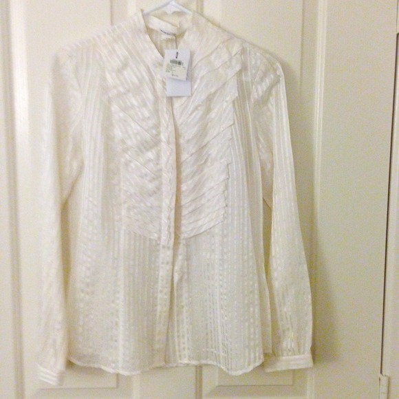 NWT Club Monaco blouse - white small