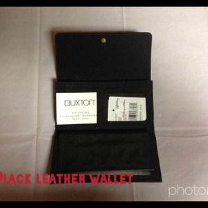 Black leather wallet