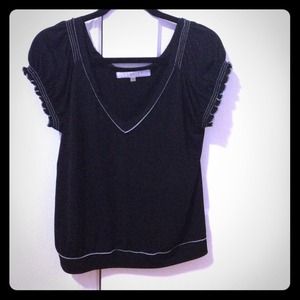 Black top with white stitch detail