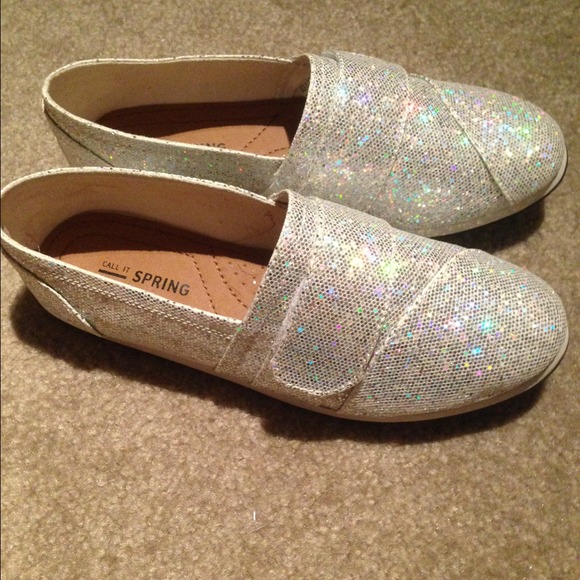 Silver Call It Spring (by Aldo) slip ons. - Picture 3 of 3