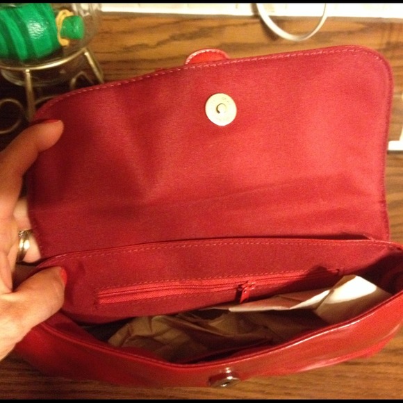 Red clutch purse
