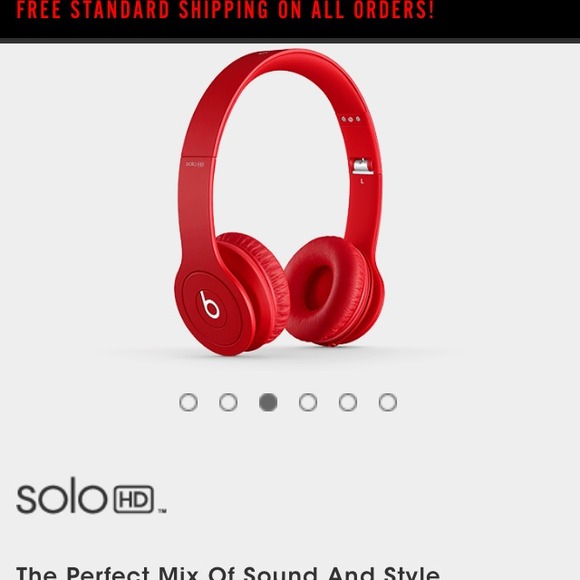 Beats by Dre Solo headphones in red