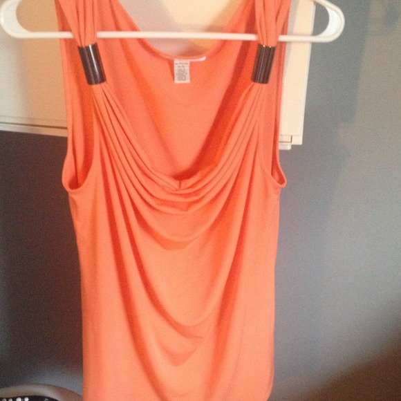 🍊Chiffon-like material orange flowing tank🍊
