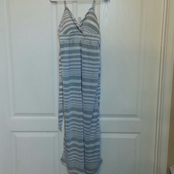 Grey striped maxi