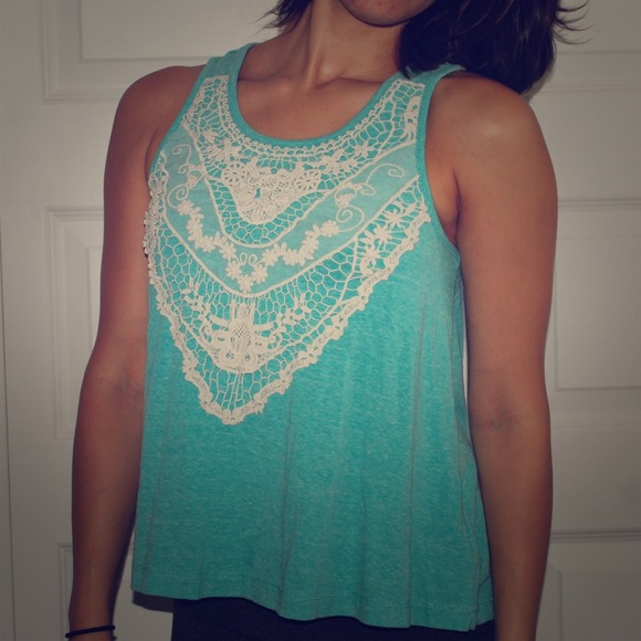 Lace flowy top