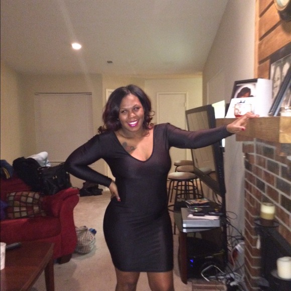 Black spandex dress