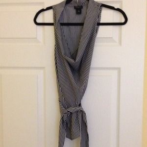 Ann Taylor cowl sleeveless blouse.