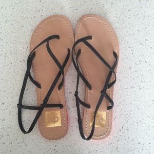 Black strappy sandals