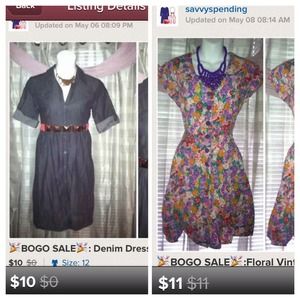 🎉BOGO SALE🎉:Vintage Romper/Denim Dress