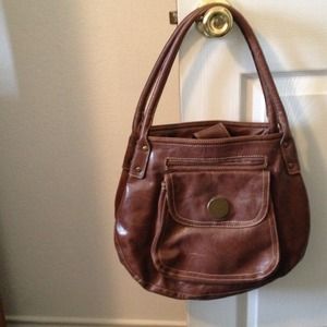 Large faux leather roomy bag...