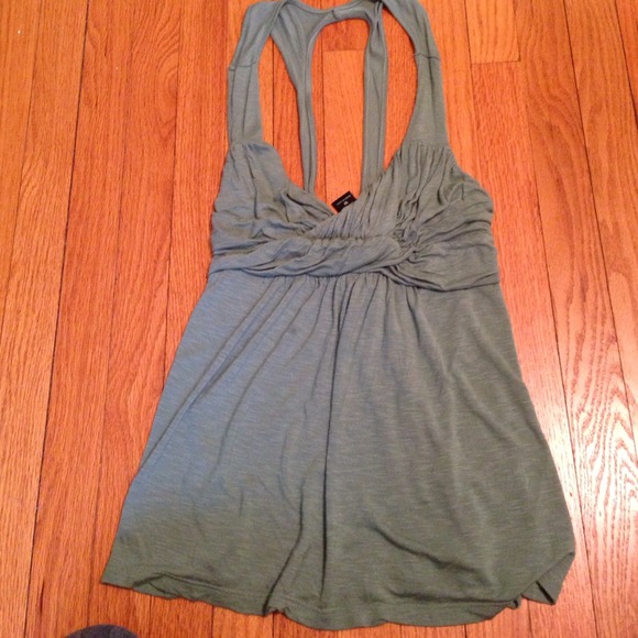 Heather green halter tank - Picture 3 of 4