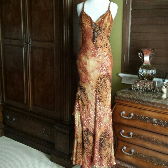 NWT! Sue Wong Animal Print Sequined Gown! ♡