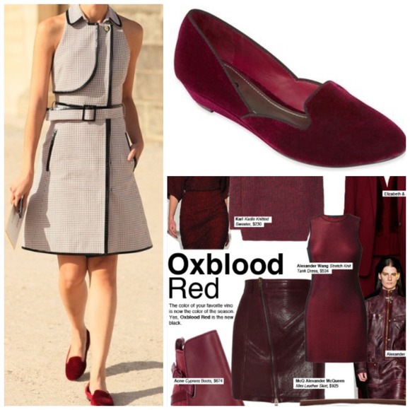 🍷SALE 🍷 oxblood velvet | le smoking slipper | 8