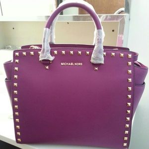 PRICE DROP! Michael Kors Pomegranate Studded Selma