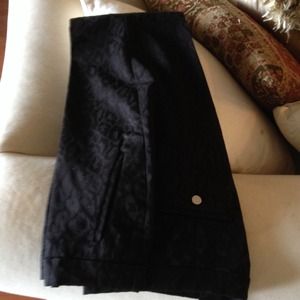 H&M black leopard look cotton pants.
