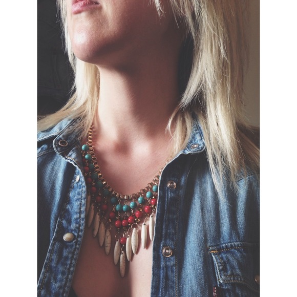 Stunning beaded bib necklace