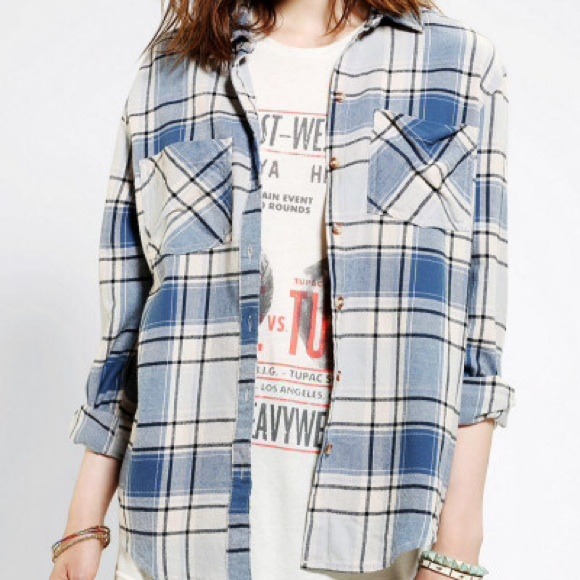 ❌SOLD❌BDG light blue flannel