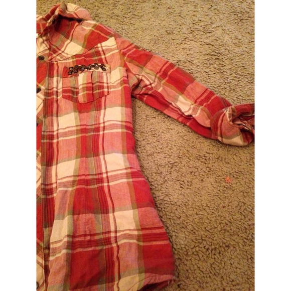 plaid stud shirt