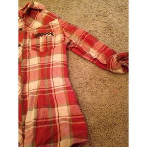 plaid stud shirt