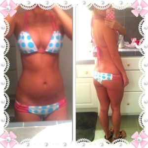 Reversible 3 strap Polk dot bikini