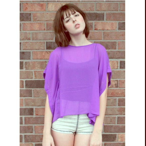 ASOS Top With Draped Back - Violet