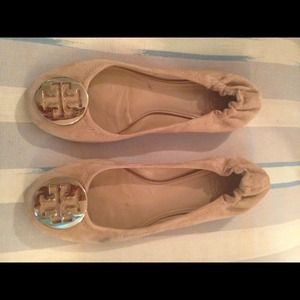 Tory Burch size 8 light brown suede shoes
