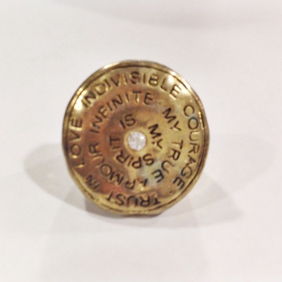 Faux Gold & Gem Ring