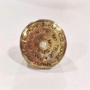 Faux Gold & Gem Ring