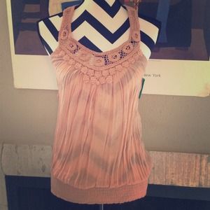 Mine sheer crochet halter