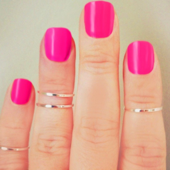 🚫SOLD🚫5PC/Set Silver Knuckle Stacking Midi Rings - Picture 2 of 4