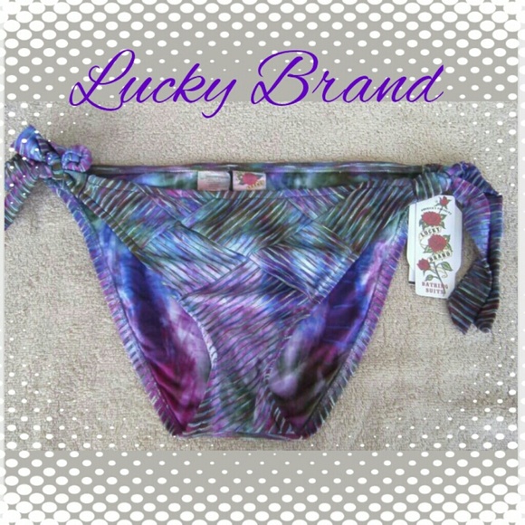 NEW Lucky Brand Coachella Wide Tie Side Bikini